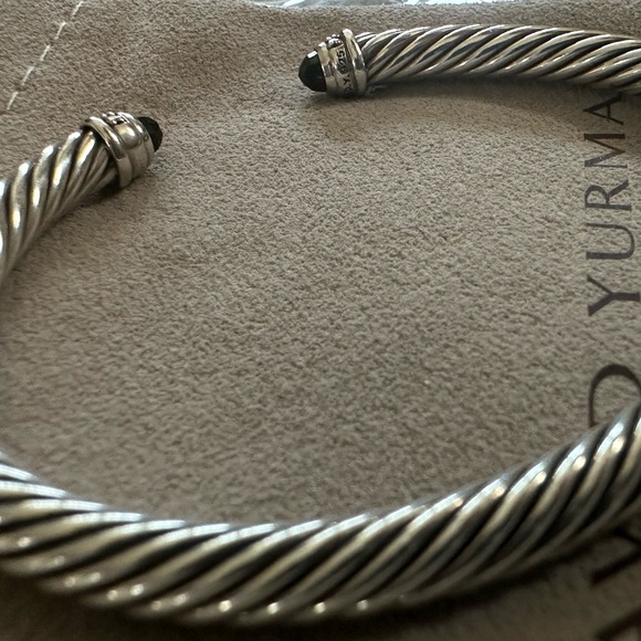 David Yurman 5mm Classic Cable Bracelet w/Black Onyx & Diamonds - Picture 9 of 15